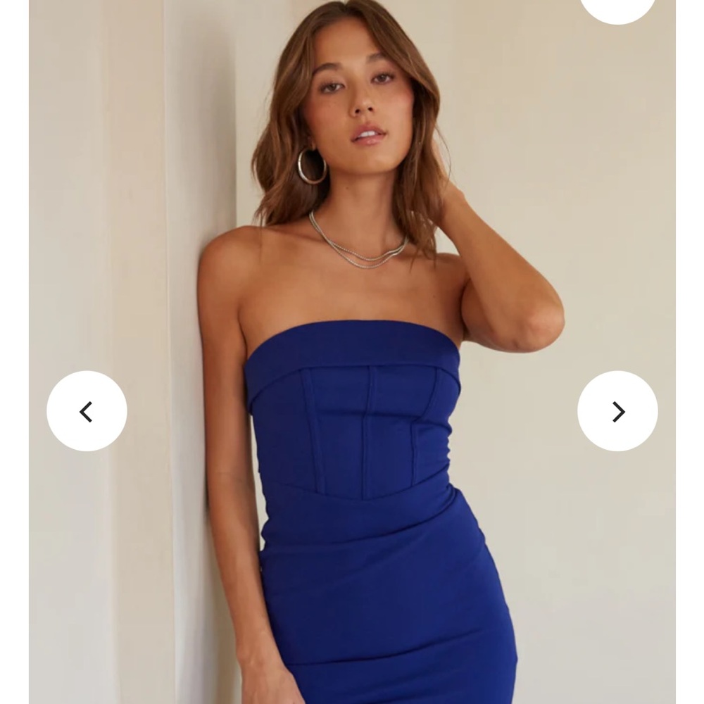 American Threads Kaylani corset mini dress - royal blue